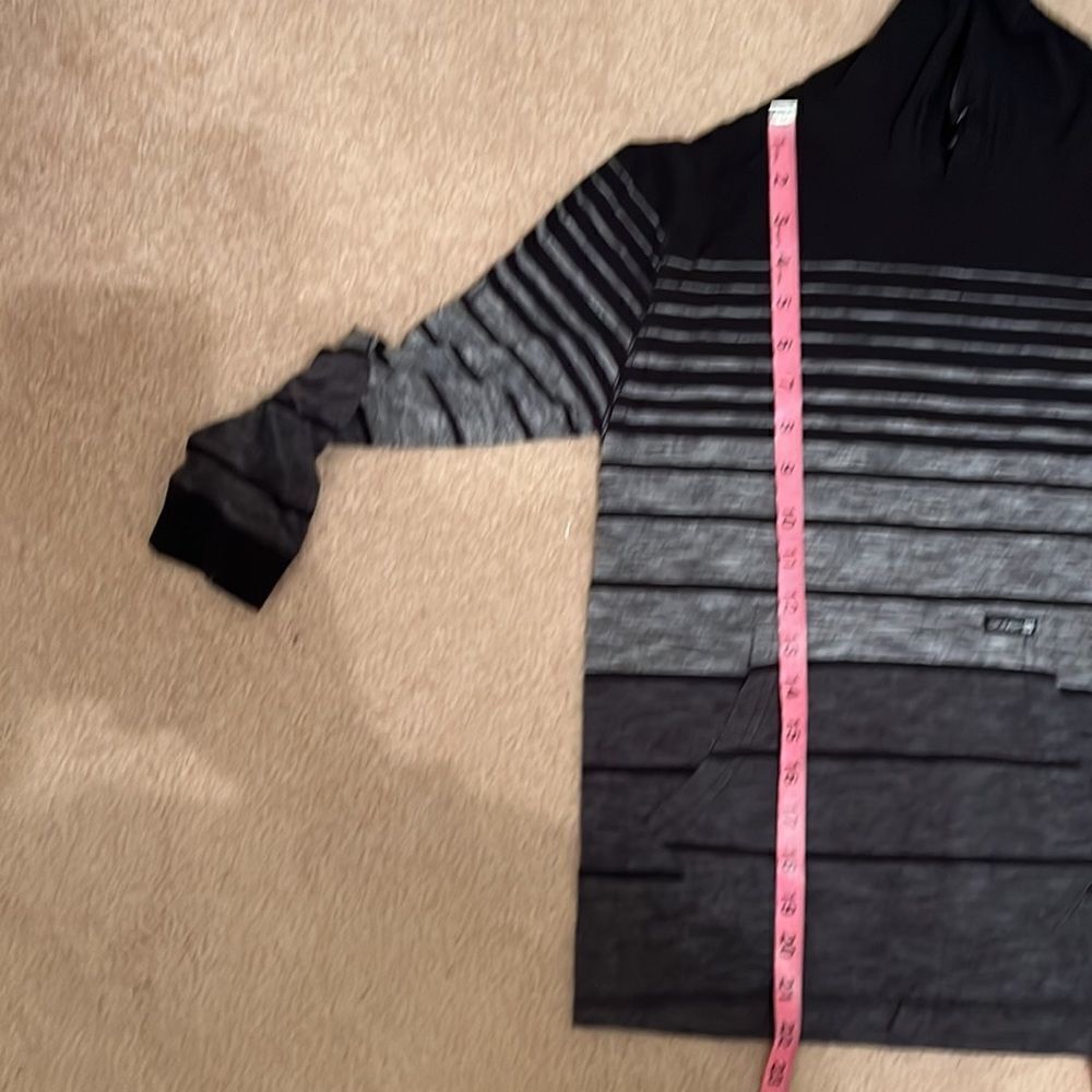 OCEAN Current Black and Grey Stripped Hoodie.  Size Medium - Picture 8 of 8